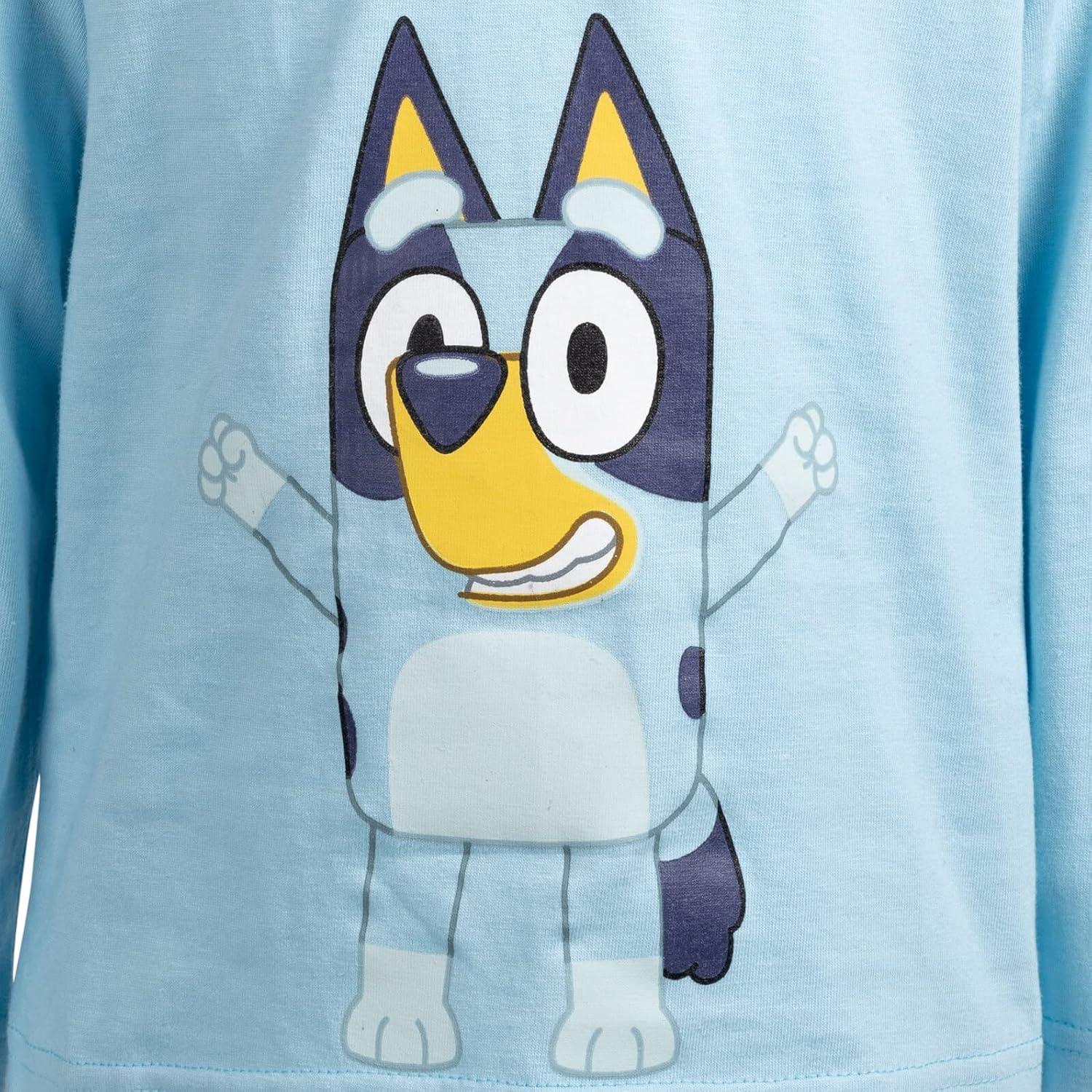 imageBluey Bingo Chilli Mom Bandit Dad Long Sleeve Matching Family TShirt Toddler to AdultBluey Blue