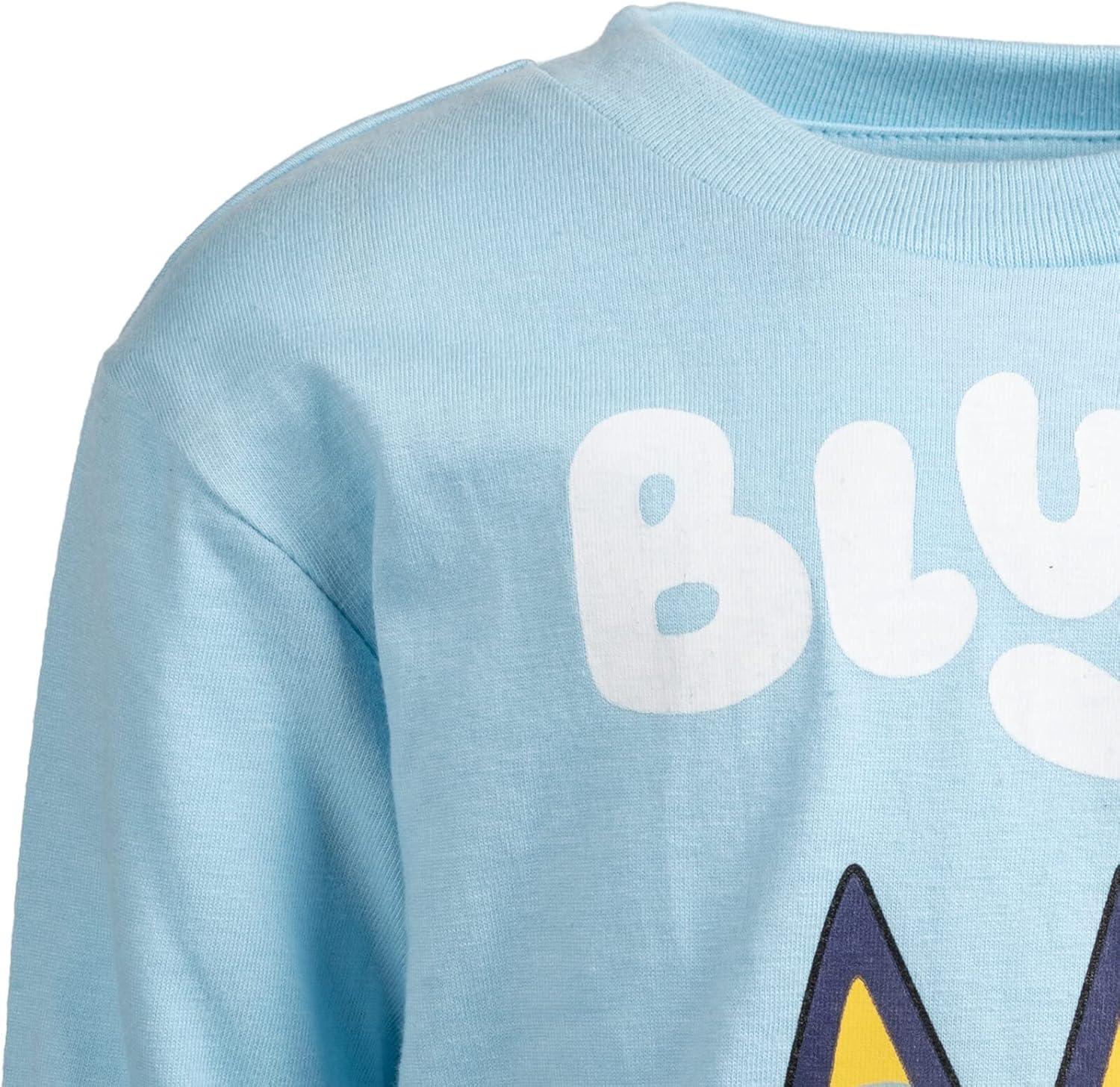 imageBluey Bingo Chilli Mom Bandit Dad Long Sleeve Matching Family TShirt Toddler to AdultBluey Blue