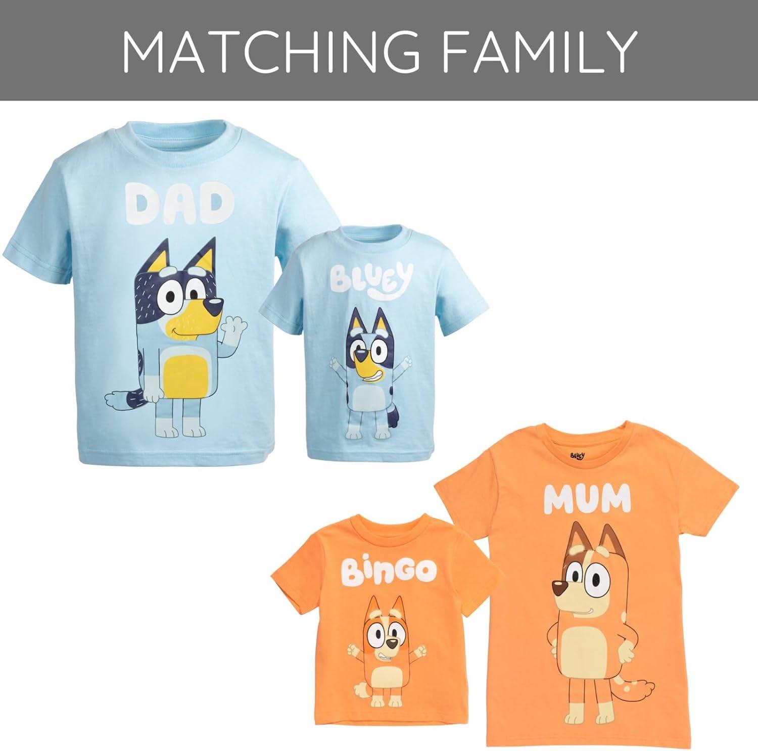 imageBluey Matching Family TShirt Toddler to Adult Sizes 2T 3XLChilli Orange