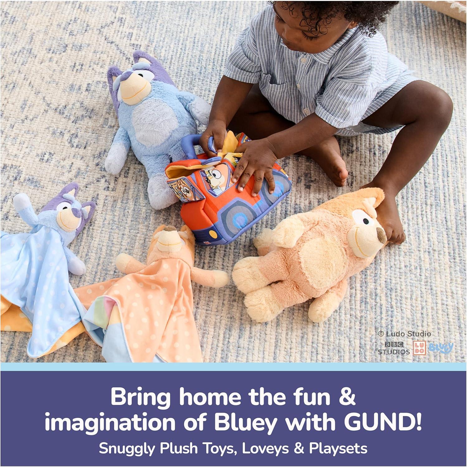 imageGUND Bingo Sustainably Soft Plush Lovey Made with Recycled Materials Baby Blanket with Stuffed Animal Orange 13