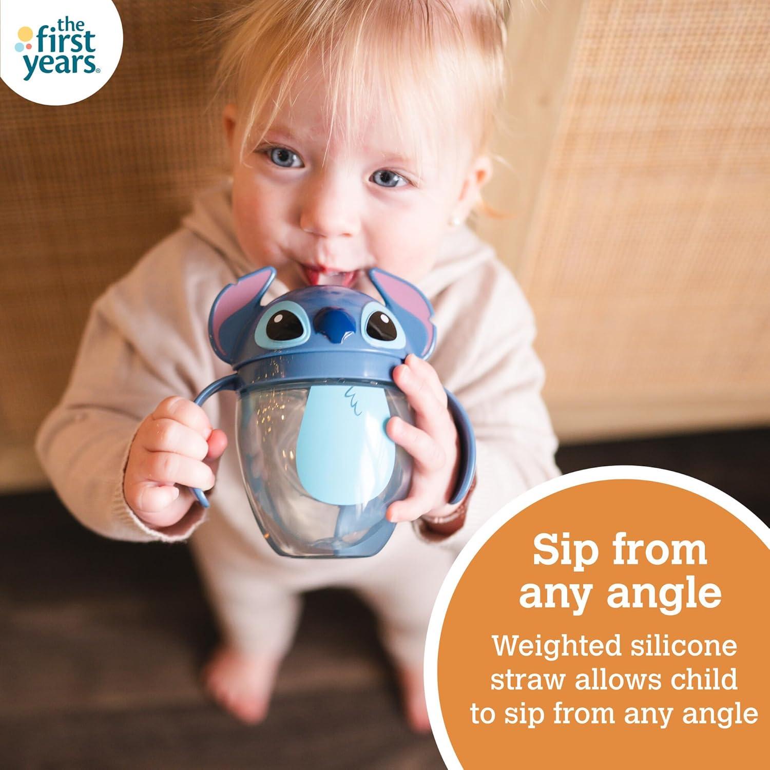imageThe First Years Bingo Weighted Straw Cup Spill Proof Toddler Straw Cups with Flip Top Cover Bluey Cups for Everyday Sipping Toddler Feeding Supplies 7 Ounce Ages 6 Months and UpStitch
