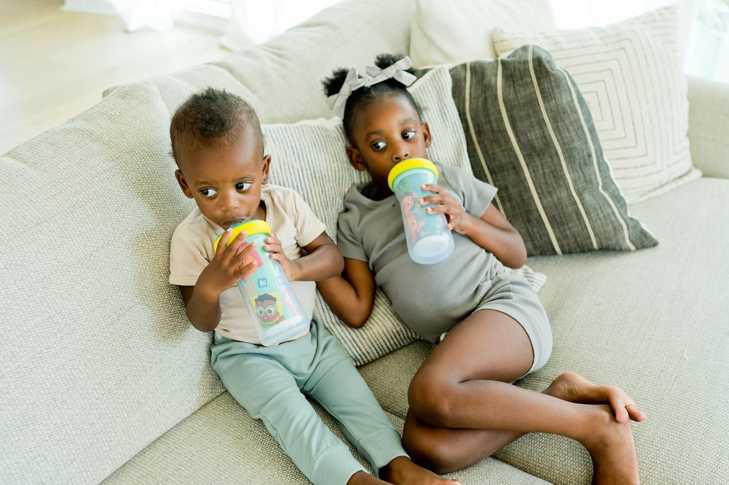 imageThe First Years Bluey Insulated Straw Cup Bluey Sippy Cups with Straw Kids Water Bottles 9 Oz 2 Count Ages 9 Months and Up2 Count