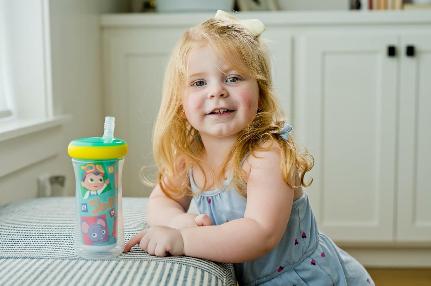 imageThe First Years Bluey Insulated Straw Cup Bluey Sippy Cups with Straw Kids Water Bottles 9 Oz 2 Count Ages 9 Months and Up2 Count