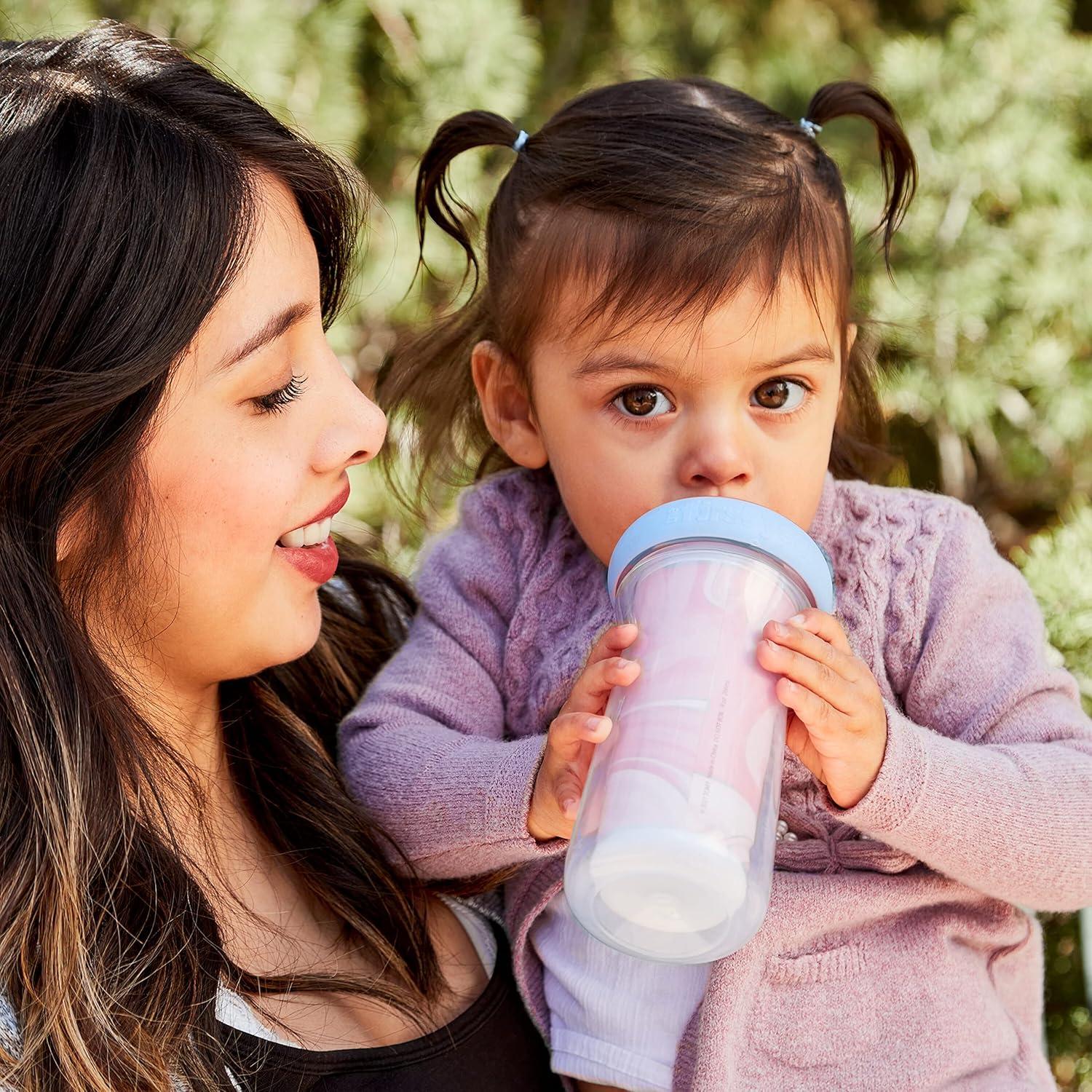 imageThe First Years Bluey Insulated Straw Cup Bluey Sippy Cups with Straw Kids Water Bottles 9 Oz 2 Count Ages 9 Months and Up676 Ounces