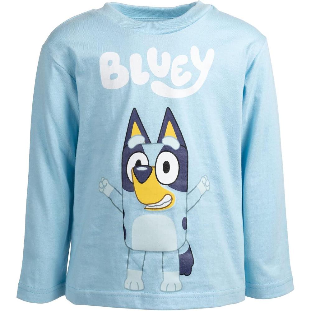 imageBluey Bingo Chilli Mom Bandit Dad Long Sleeve Matching Family TShirt Toddler to AdultBluey  Blue