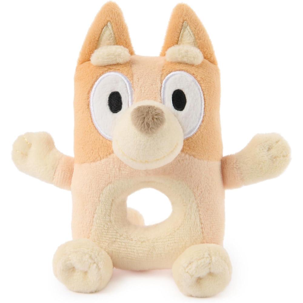 imageGUND Official Bingo Plush Ring Rattle Bluey Baby Rattle Sensory Toy for Babies Orange 6