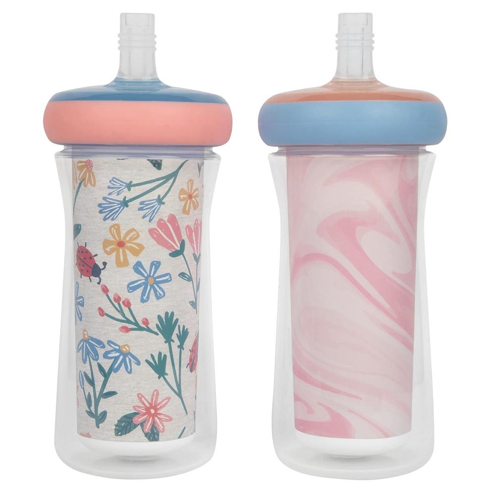 imageThe First Years Bluey Insulated Straw Cup  Bluey Sippy Cups with Straw  Kids Water Bottles  9 Oz  2 Count  Ages 9 Months and Up676 Ounces