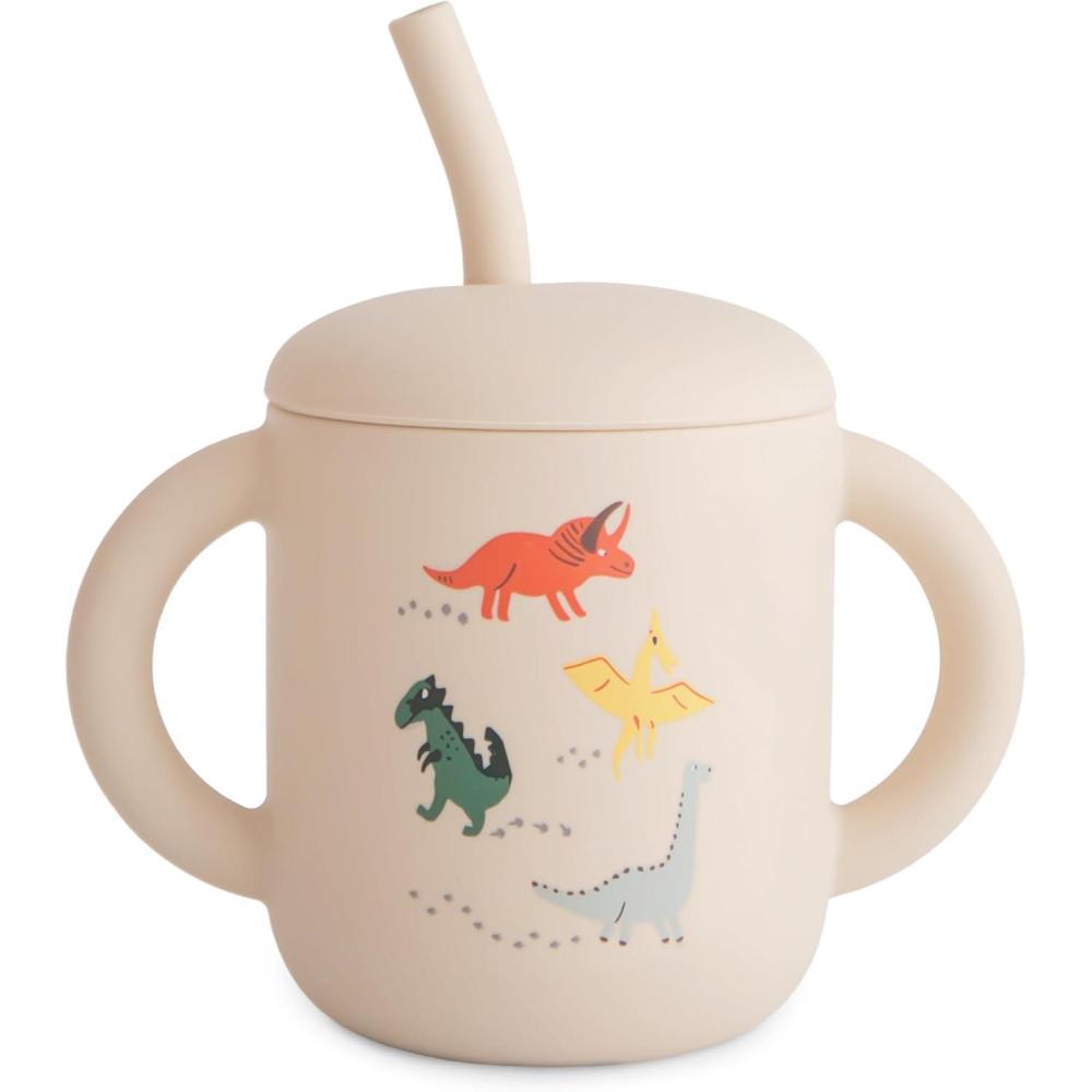 imagemushie x Bluey 100 Silicone Training Cup amp Straw for Toddlers  6 Months Bluey SageDinosaurs