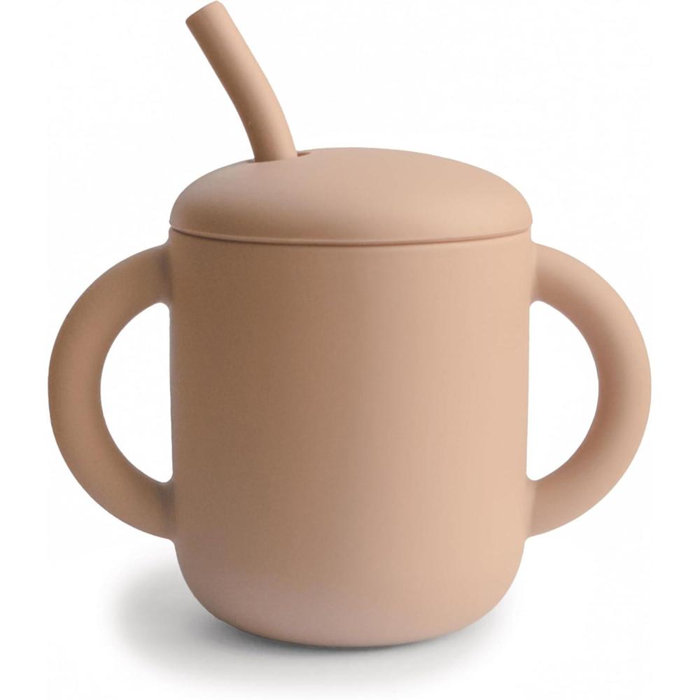 imagemushie x Bluey 100 Silicone Training Cup amp Straw for Toddlers  6 Months Bluey SageNatural