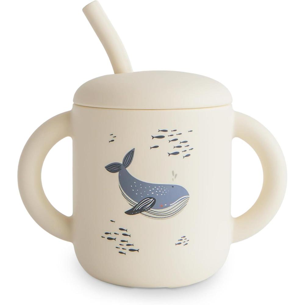 imagemushie x Bluey 100 Silicone Training Cup amp Straw for Toddlers  6 Months Bluey SageWhales