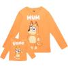 Bluey Bingo Chilli Mom Bandit Dad Long Sleeve Matching Family T-Shirt Toddler to Adult(Bingo  Orange)