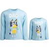 Bluey Bingo Chilli Mom Bandit Dad Long Sleeve Matching Family T-Shirt Toddler to Adult(Bluey  Blue)