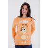 Bluey Bingo Chilli Mom Bandit Dad Long Sleeve Matching Family T-Shirt Toddler to Adult(Mom  Orange)