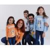 Bluey Bingo Chilli Mom Bandit Dad Long Sleeve Matching Family T-Shirt Toddler to Adult(Mom  Orange)