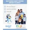 Bluey Bingo Dad Mom Fleece Matching Family Cosplay Pullover Hoodie Infant to Little Kid(Blue  Bluey)