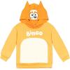 Bluey Bingo Dad Mom Fleece Matching Family Cosplay Pullover Hoodie Infant to Little Kid(Orange  Bingo)