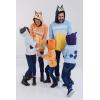 Bluey Bingo Dad Mom Fleece Matching Family Cosplay Pullover Hoodie Infant to Little Kid(Orange  Chilli Mom)