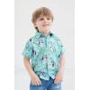 Bluey Bingo Hawaiian Button Down Dress Shirt Toddler to Big Kid(Bluey / Tropical)
