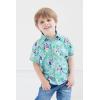 Bluey Bingo Hawaiian Button Down Dress Shirt Toddler to Big Kid(Bluey / Tropical)