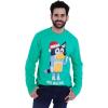 Bluey Christmas Matching Family Long Sleeve T-Shirt Toddler to Adult(Green / Dad)