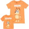Bluey Matching Family T-Shirt Toddler to Adult Sizes (2T – 3XL)(Chilli  Orange)