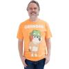 Bluey Matching Family T-Shirt Toddler to Adult Sizes (2T – 3XL)(Grandad  Orange)