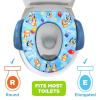 Bluey Potty Training Set, 2 pieces combine soft potty seat and a non-slip step stool, for toddlers and kids, potty training with fun Bluey characters.