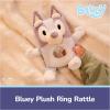 GUND Official Bluey Plush Ring Rattle, Bluey Baby Rattle, Sensory Toy for Babies, Blue, 6”