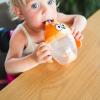 The First Years Bingo Weighted Straw Cup – Spill Proof Toddler Straw Cups with Flip Top Cover – Bluey Cups for Everyday Sipping – Toddler Feeding Supplies – 7 Ounce – Ages 6 Months and Up(Bingo)