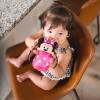The First Years Bingo Weighted Straw Cup – Spill Proof Toddler Straw Cups with Flip Top Cover – Bluey Cups for Everyday Sipping – Toddler Feeding Supplies – 7 Ounce – Ages 6 Months and Up(Minnie Mouse)