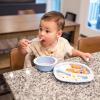 The First Years Bluey 4-Piece Place Setting – BPA Free Dishwasher Safe Toddler Dinnerware Set with Divided Plate, Bowl, Fork, Spoon – Multicolor(Bluey)