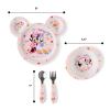 The First Years Bluey 4-Piece Place Setting – BPA Free Dishwasher Safe Toddler Dinnerware Set with Divided Plate, Bowl, Fork, Spoon – Multicolor(Disney Minnie Mouse and Daisy Duck Dinnerware Set)