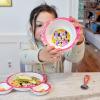 The First Years Bluey 4-Piece Place Setting – BPA Free Dishwasher Safe Toddler Dinnerware Set with Divided Plate, Bowl, Fork, Spoon – Multicolor(Disney Minnie Mouse)
