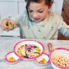 The First Years Bluey 4-Piece Place Setting – BPA Free Dishwasher Safe Toddler Dinnerware Set with Divided Plate, Bowl, Fork, Spoon – Multicolor(Disney Minnie Mouse)