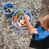 The First Years Bluey 4-Piece Place Setting – BPA Free Dishwasher Safe Toddler Dinnerware Set with Divided Plate, Bowl, Fork, Spoon – Multicolor(Spidey and His Amazing Friends)