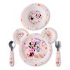The First Years Bluey 4-Piece Place Setting – BPA Free Dishwasher Safe Toddler Dinnerware Set with Divided Plate, Bowl, Fork, Spoon – Multicolor(Disney Minnie Mouse and Daisy Duck Dinnerware Set)