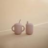 mushie x Bluey 100% Silicone Training Cup & Straw for Toddlers | 6 Months+ (Bluey Sage)(Soft Lilac)