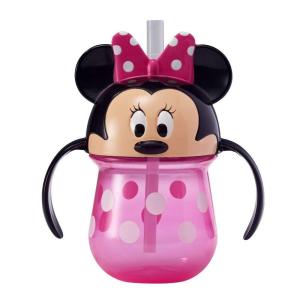 The First Years Bingo Weighted Straw Cup – Spill Proof Toddler Straw Cups with Flip Top Cover – Bluey Cups for Everyday Sipping – Toddler Feeding Supplies – 7 Ounce – Ages 6 Months and Up(Minnie Mouse)