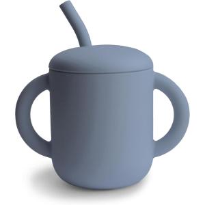 mushie x Bluey 100% Silicone Training Cup & Straw for Toddlers | 6 Months+ (Bluey Sage)(Tradewinds)