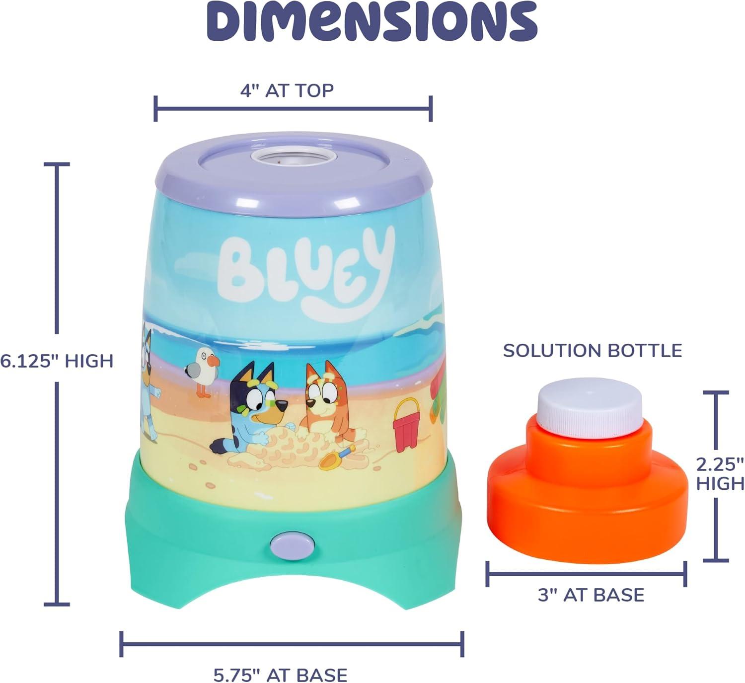 imageBLUEY Cyclone NO Spill Bubble Machine Bluey Toy for Baby Toddlers and Kids Includes Non Toxic Bubble SolutionBluey