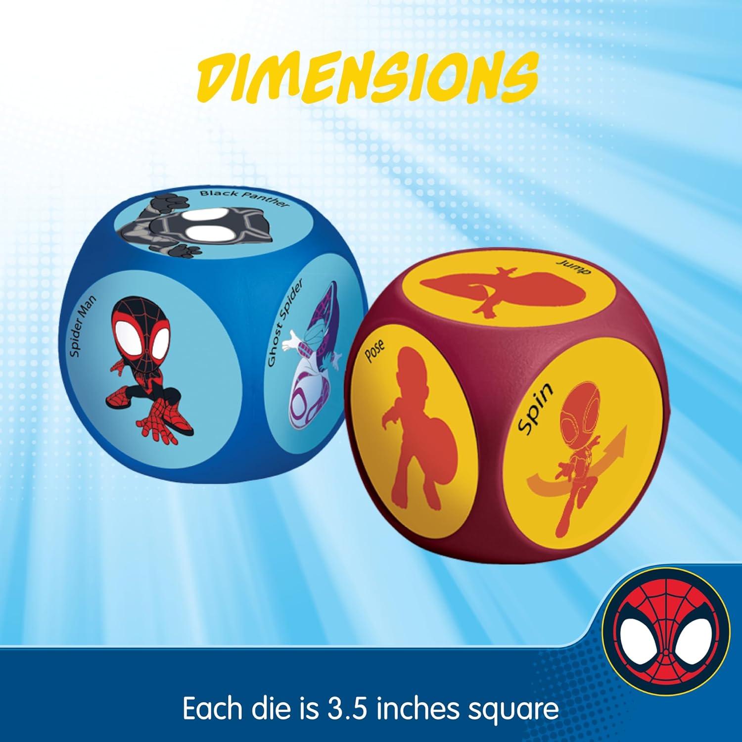 imageBLUEY Wackadoo Dice Imagination Act Out the Action Game Family Game Night for All Ages Creative and Engaging Fun for All Featuring Bluey and Bingo with 36 unique and silly combinationsSPIDEY AND FRIENDS