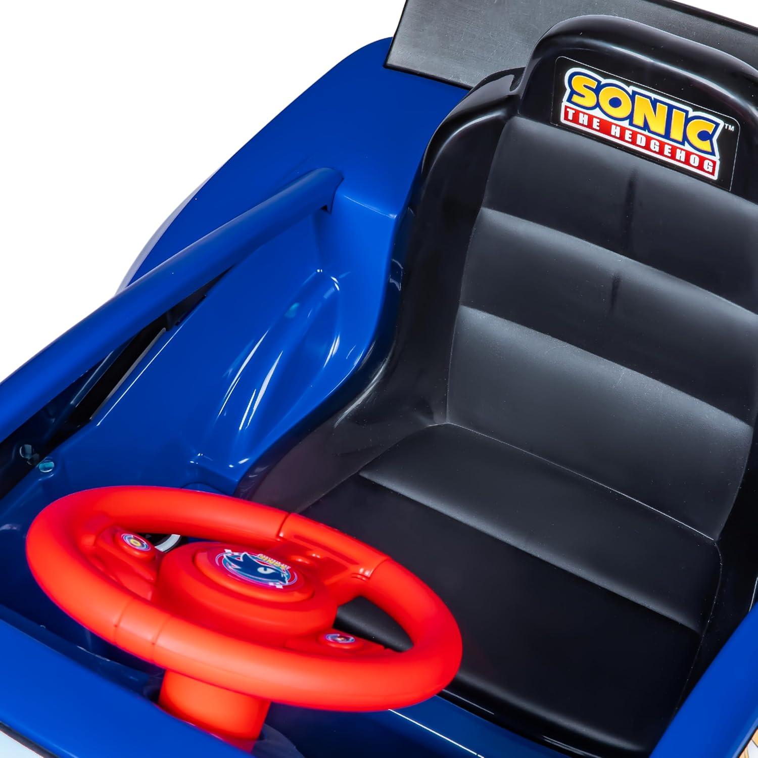 imageBluey 6V Ride On Car for Toddlers Interactive Electric Car for Kids with Sound Effects amp Music Riding Toy for Boys amp Girls Includes 6V Rechargeable Battery amp ChargerSonic The Hedgehog