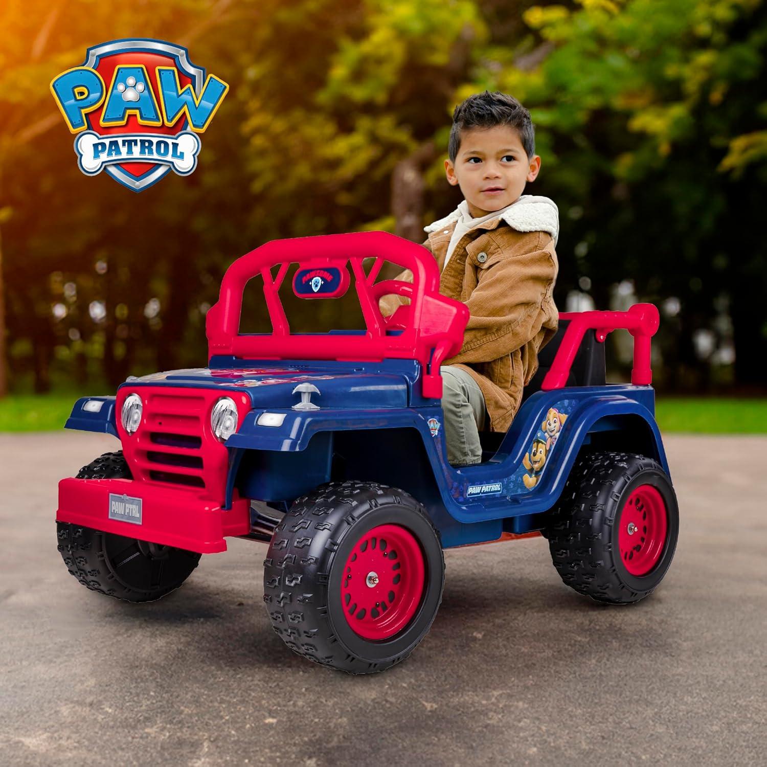imageBluey 6V Ride On Car for Toddlers Interactive Electric Car for Kids with Sound Effects amp Music Riding Toy for Boys amp Girls Includes 6V Rechargeable Battery amp ChargerPaw Patrol