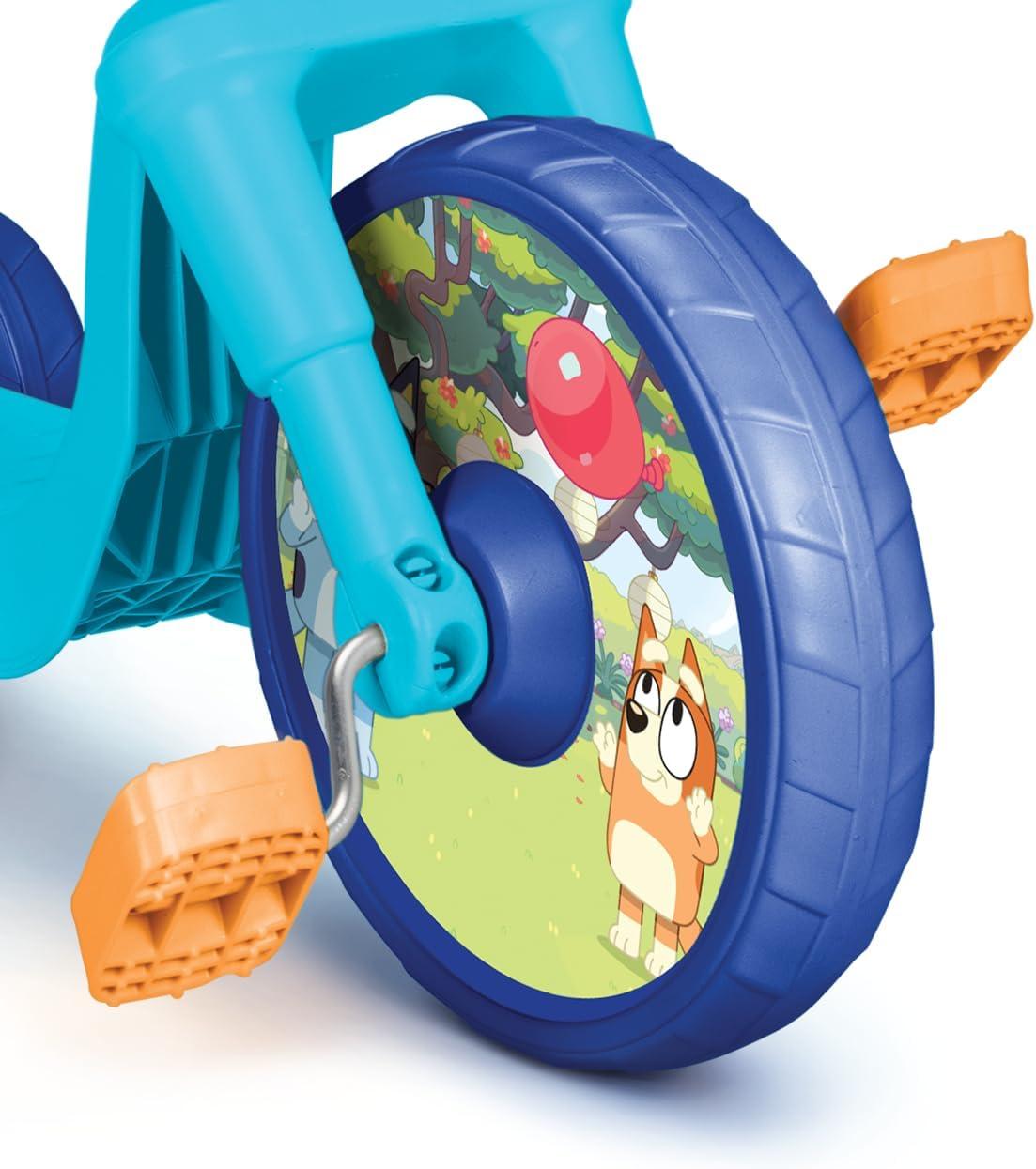 imageBluey Kids RideOn 10 Fly Wheels Junior Cruiser Tricycle with Sounds Toddler Bike Trike Ages 1836M for Kids 3335 Tall 35 lbs Weight Limit