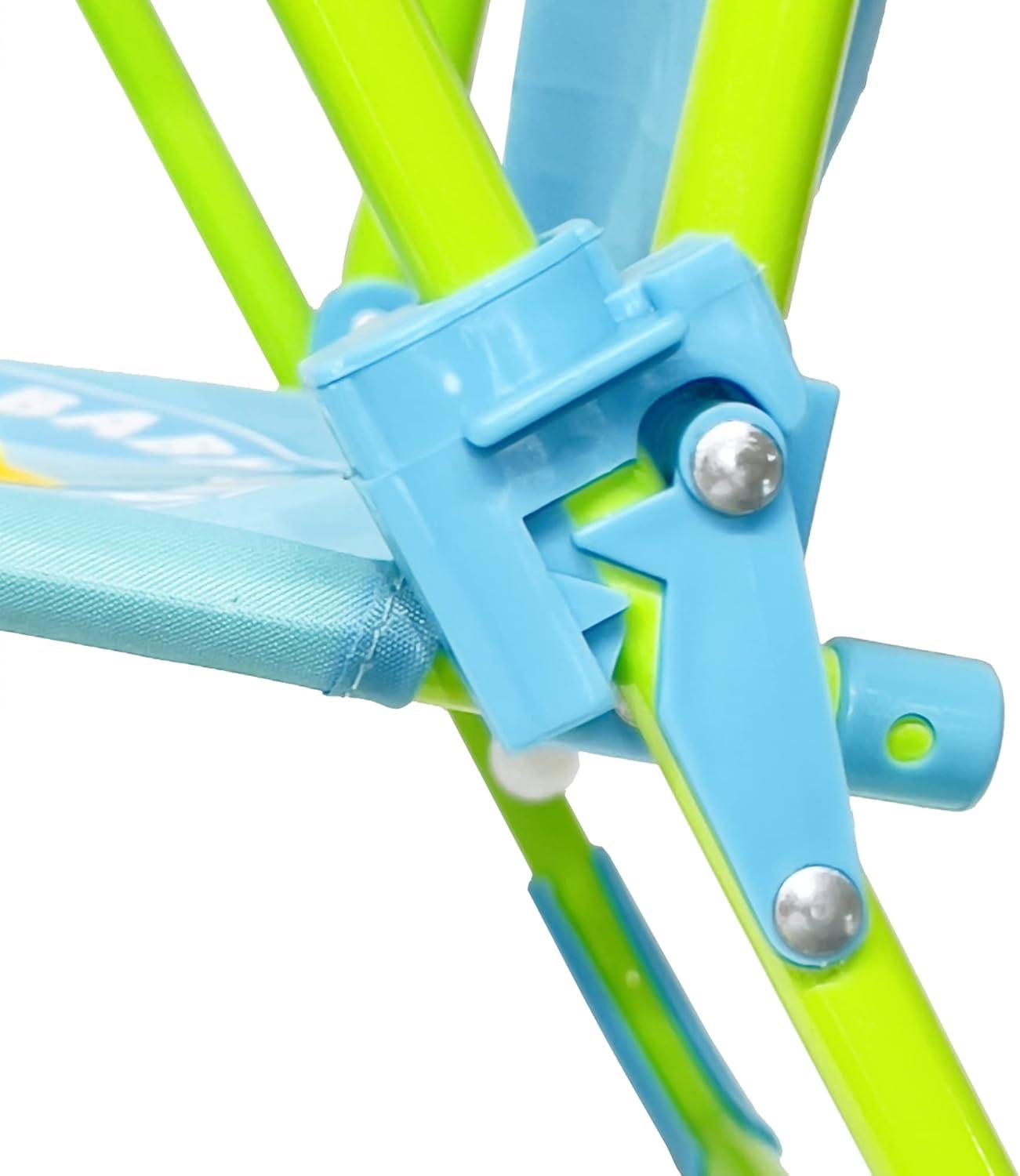 imageIdea Nuova Bluey Kids Outdoor Folding Beach Chair with UmbrellaPortable Camp Chair for Ages 3 Lightweight amp Compact for Beach Camping and BackyardBaby Shark