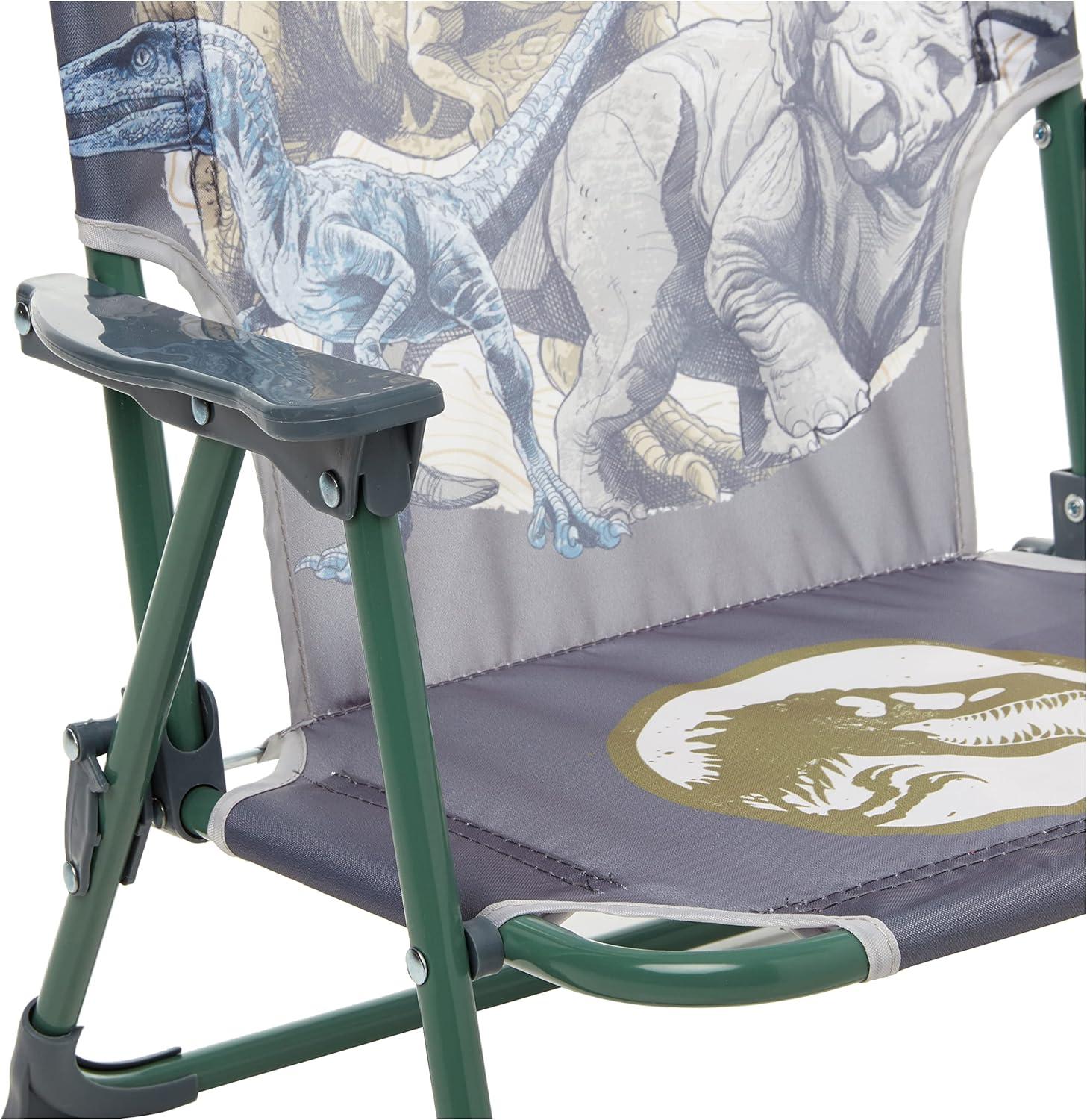 imageIdea Nuova Bluey Kids Outdoor Folding Beach Chair with UmbrellaPortable Camp Chair for Ages 3 Lightweight amp Compact for Beach Camping and BackyardJurassic World