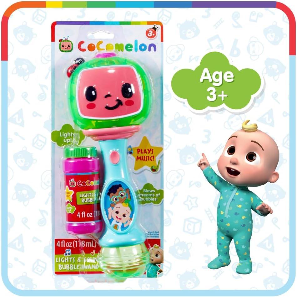 imageLittle Kids BLUEY Light and Sound Musical Bubble Wand Includes Bubble SolutionCocomelon