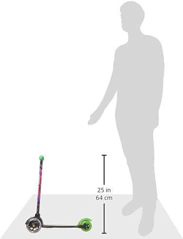imageSelf Balancing Kick Scooter with Light Up Wheels Extra Wide Deck 3 Wheel Platform Foot Activated Brake 75 lbs Limit Kids amp Toddlers Girls or Boys for Ages 3 and UpMonster Jam