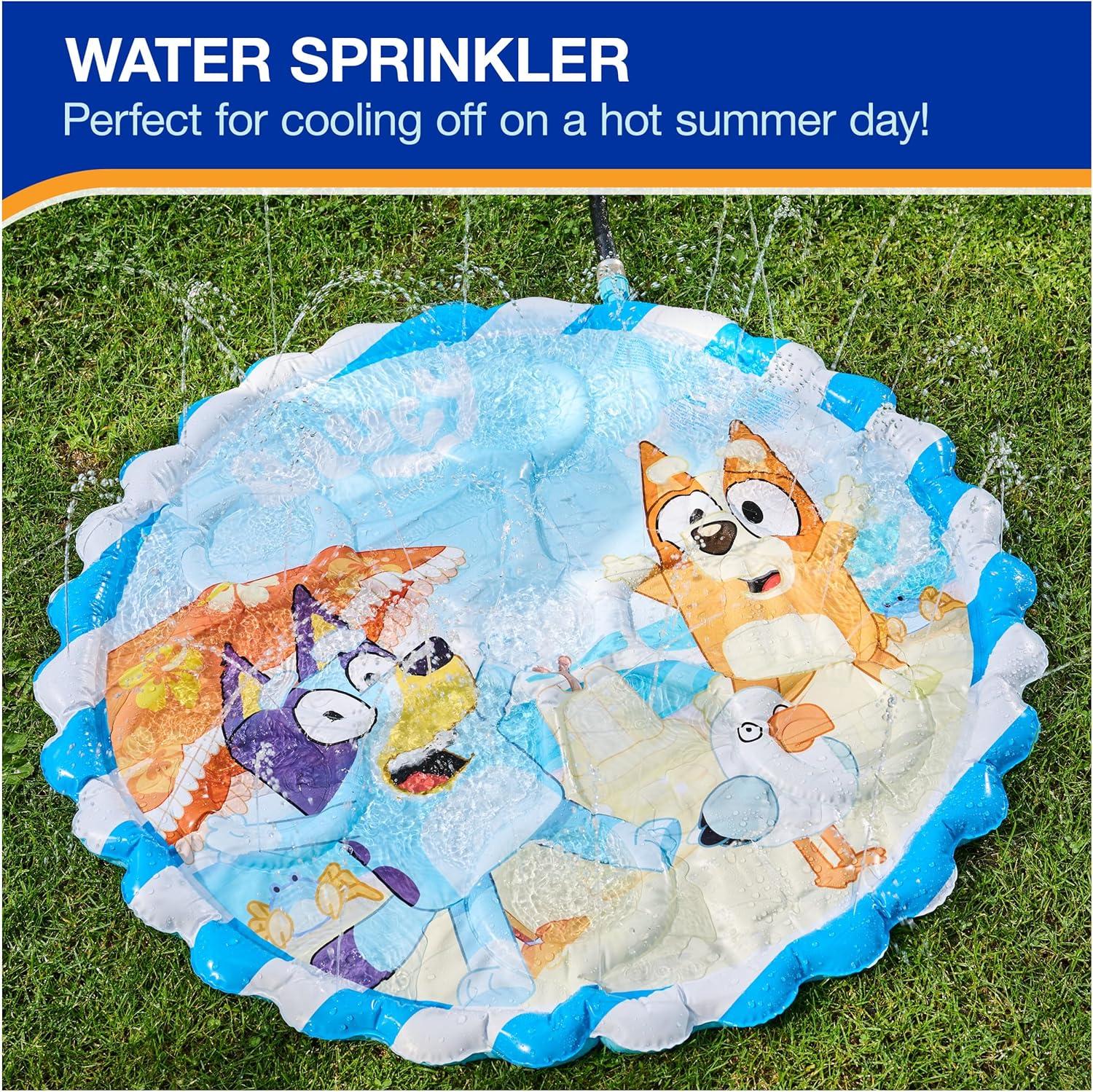 imageSwimWays Bluey Splash Mat Kids Splash Pad Outdoor Toys Bluey Party Supplies and Water Toys for Kids Ages 1 amp Up