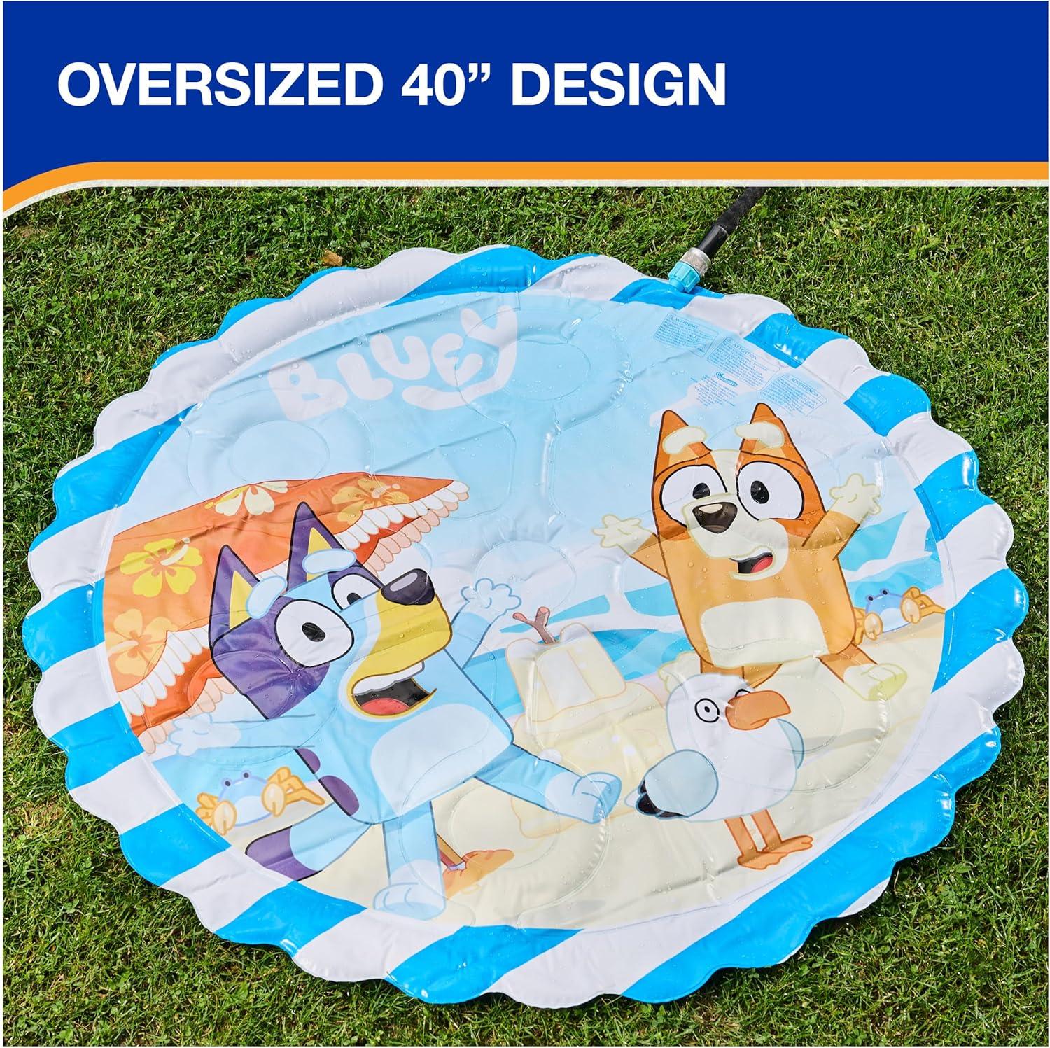 imageSwimWays Bluey Splash Mat Kids Splash Pad Outdoor Toys Bluey Party Supplies and Water Toys for Kids Ages 1 amp Up